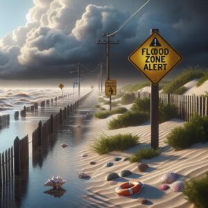 Outer Banks Flooding Warning Sign