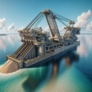 Dredging Machine in Hatteras Inlet