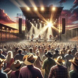 Country music concert outdoors