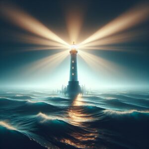 Lighthouse symbolizing mental health support