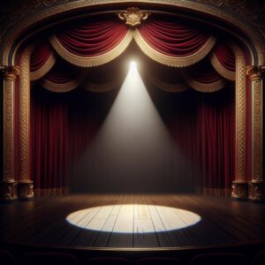 Theatre stage with spotlight