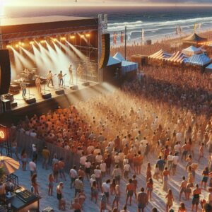 Music festival at beach