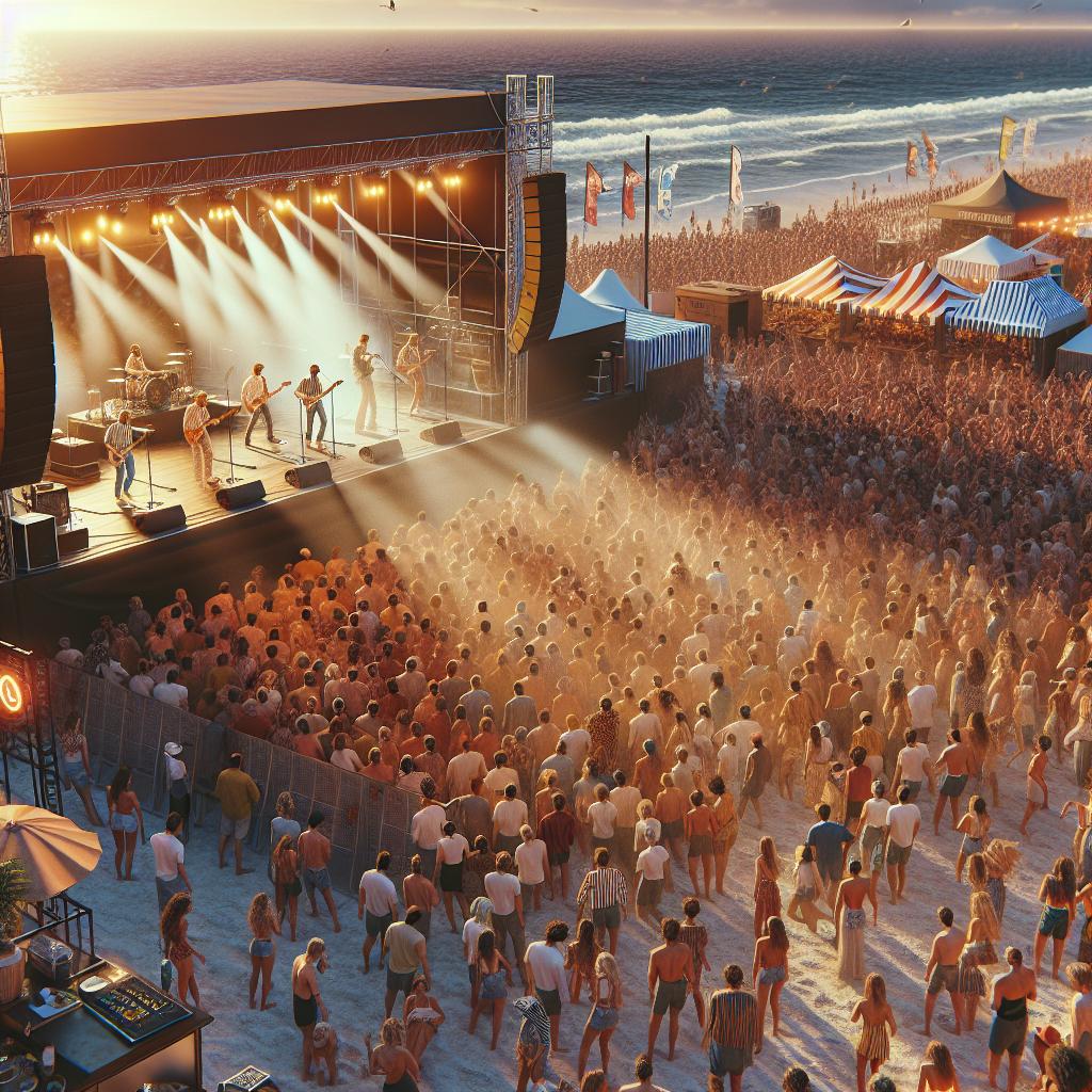 Music festival at beach