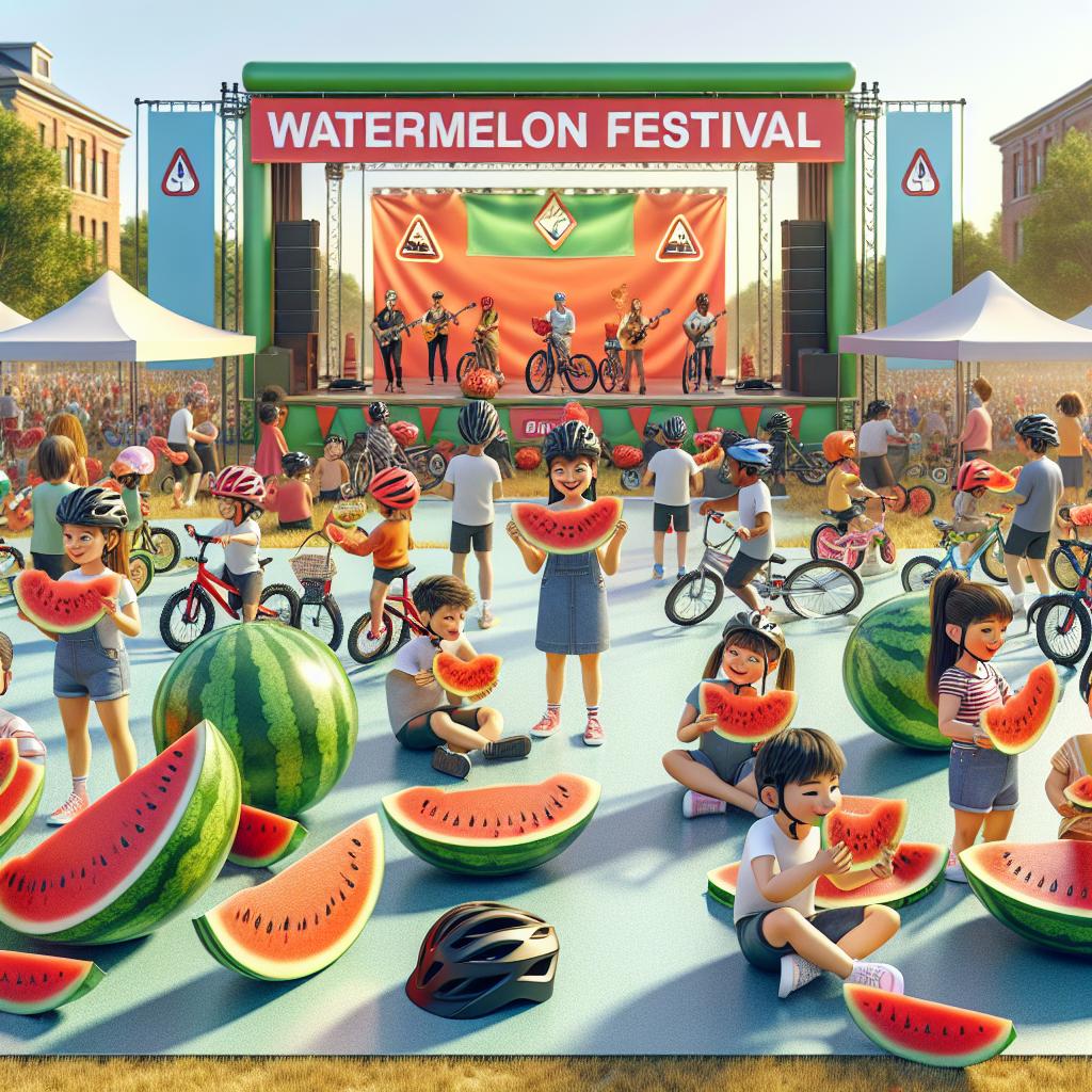 Watermelon festival for bike safety