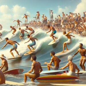 Vintage OBX surfing exhibition