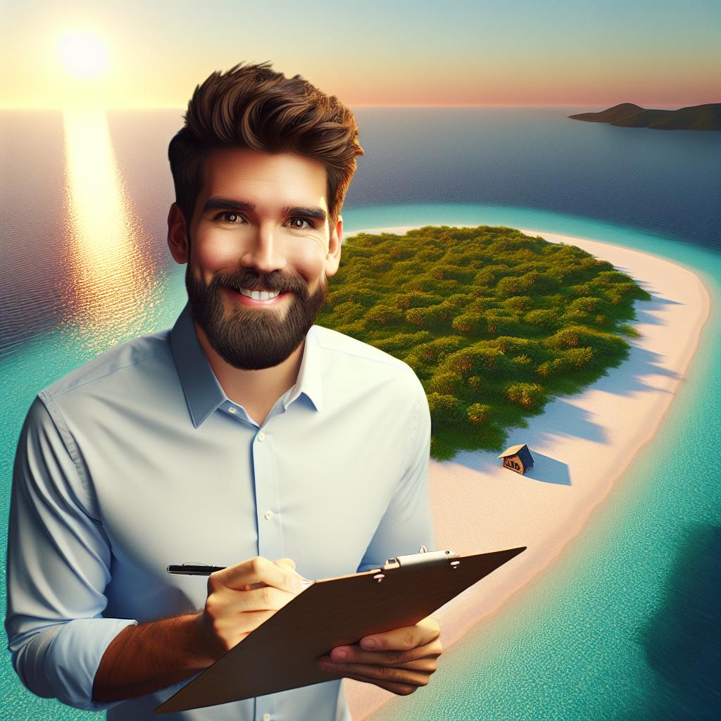 YouTuber purchasing tiny island