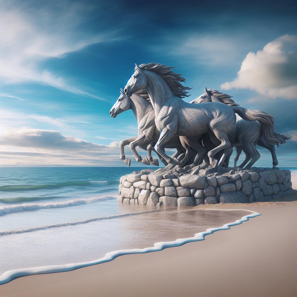 Wild Horse Memorial at Beach