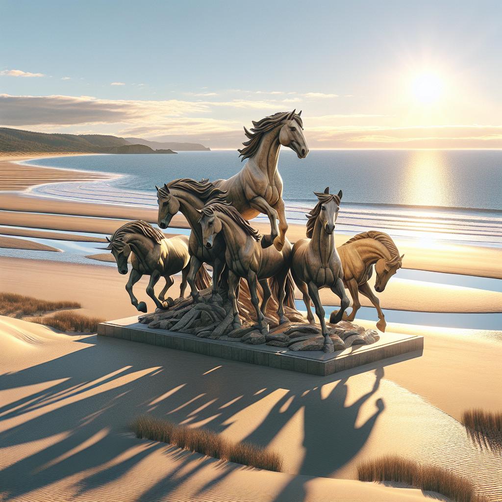 Wild Horse Memorial on Beach