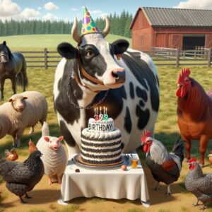 Cow birthday party celebration