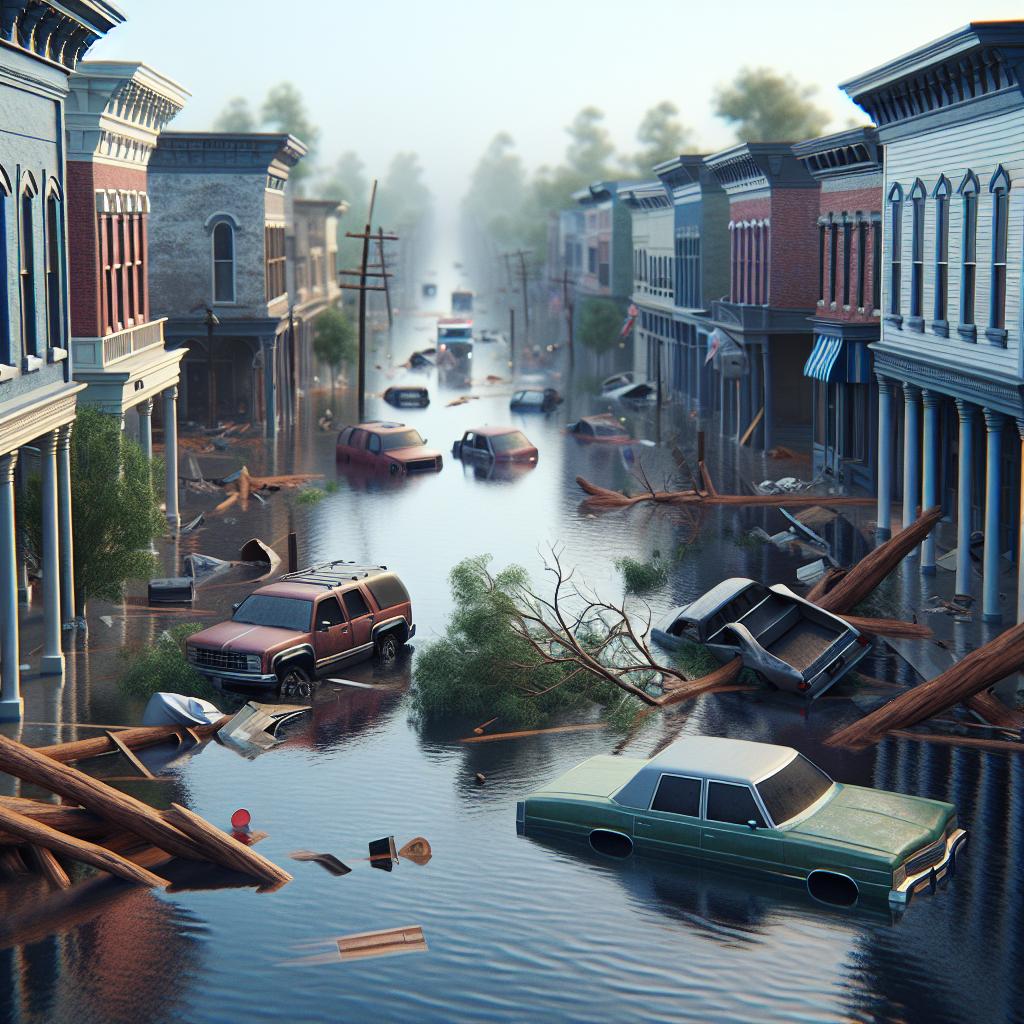 Flooded Wilmington streets post-storm