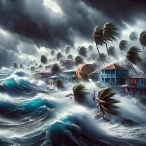 Storm battering Caribbean islands