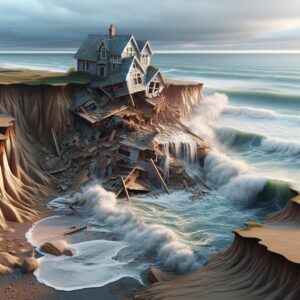 House collapse coastal erosion