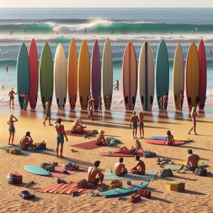 Surfboards on the beach