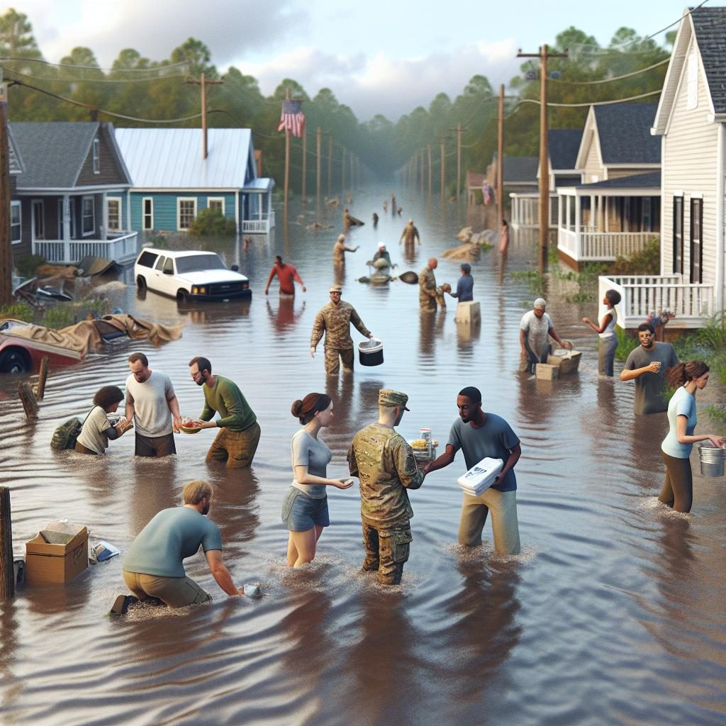 Flooded Outer Banks Community