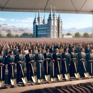 "Mormon temple groundbreaking ceremony"