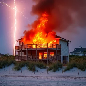 Lightning Strike Ignites Fire at Beach House in Corolla, N.C., Guests Escape Unharmed