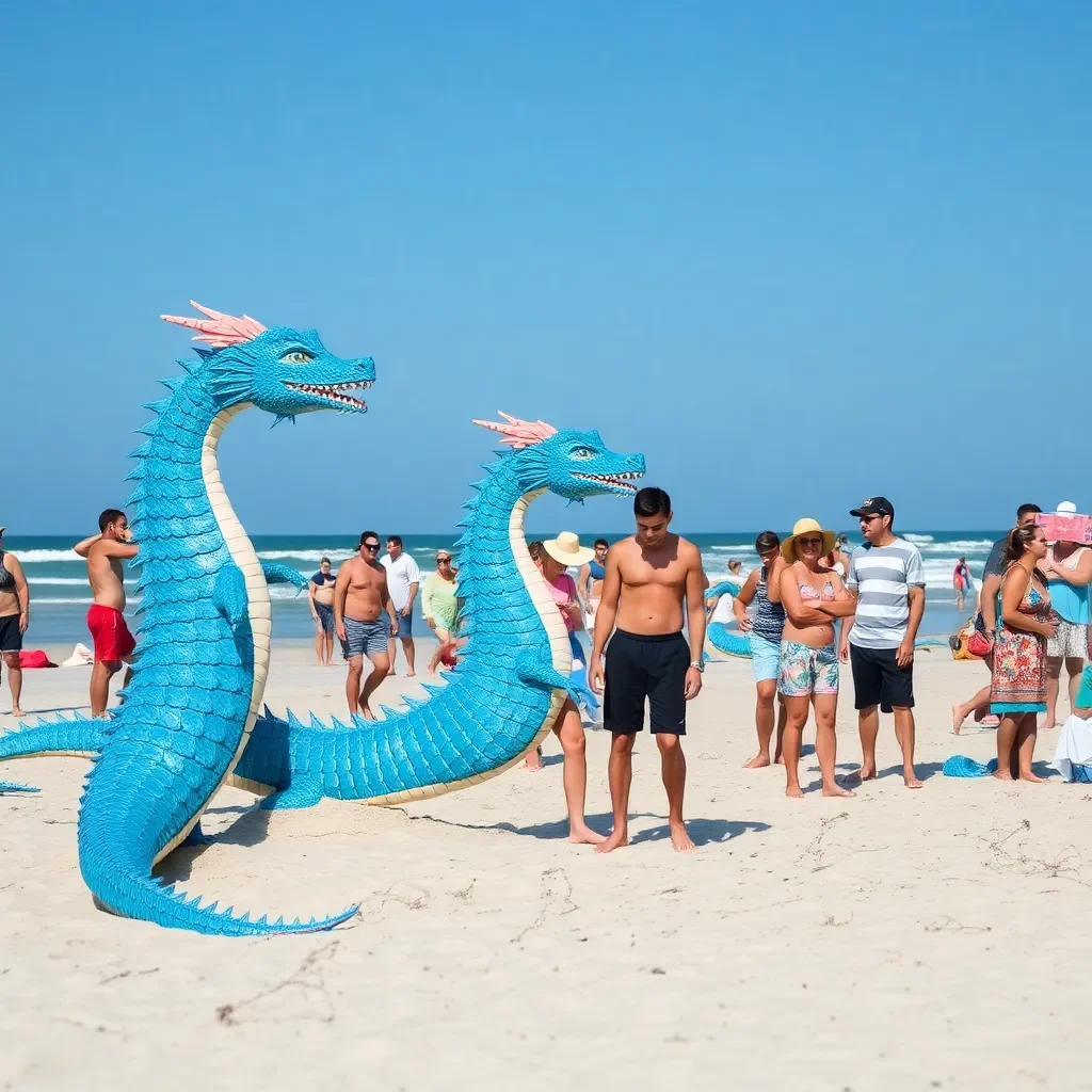 Blue Sea Dragons Delight Beachgoers in Buxton, North Carolina