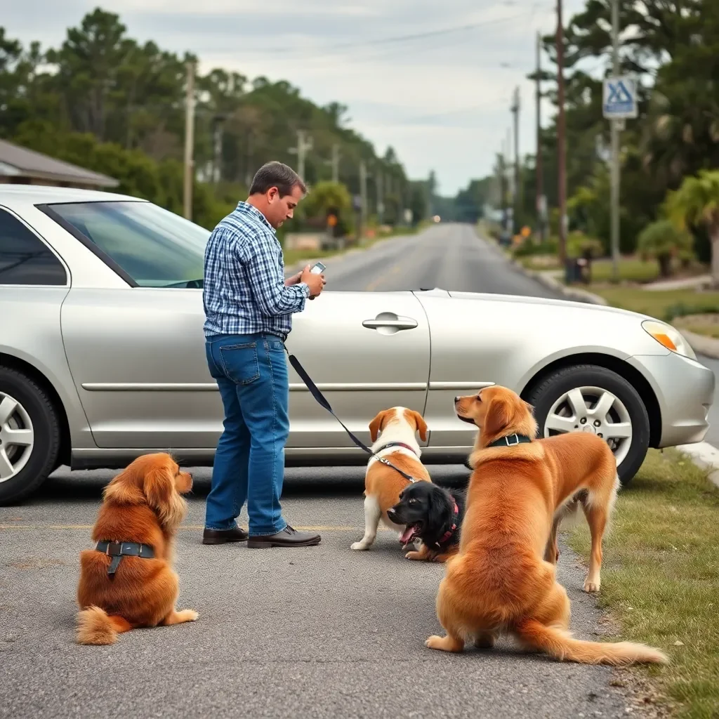 Tragic Incident in Kitty Hawk: Man and His Dogs Struck by Car