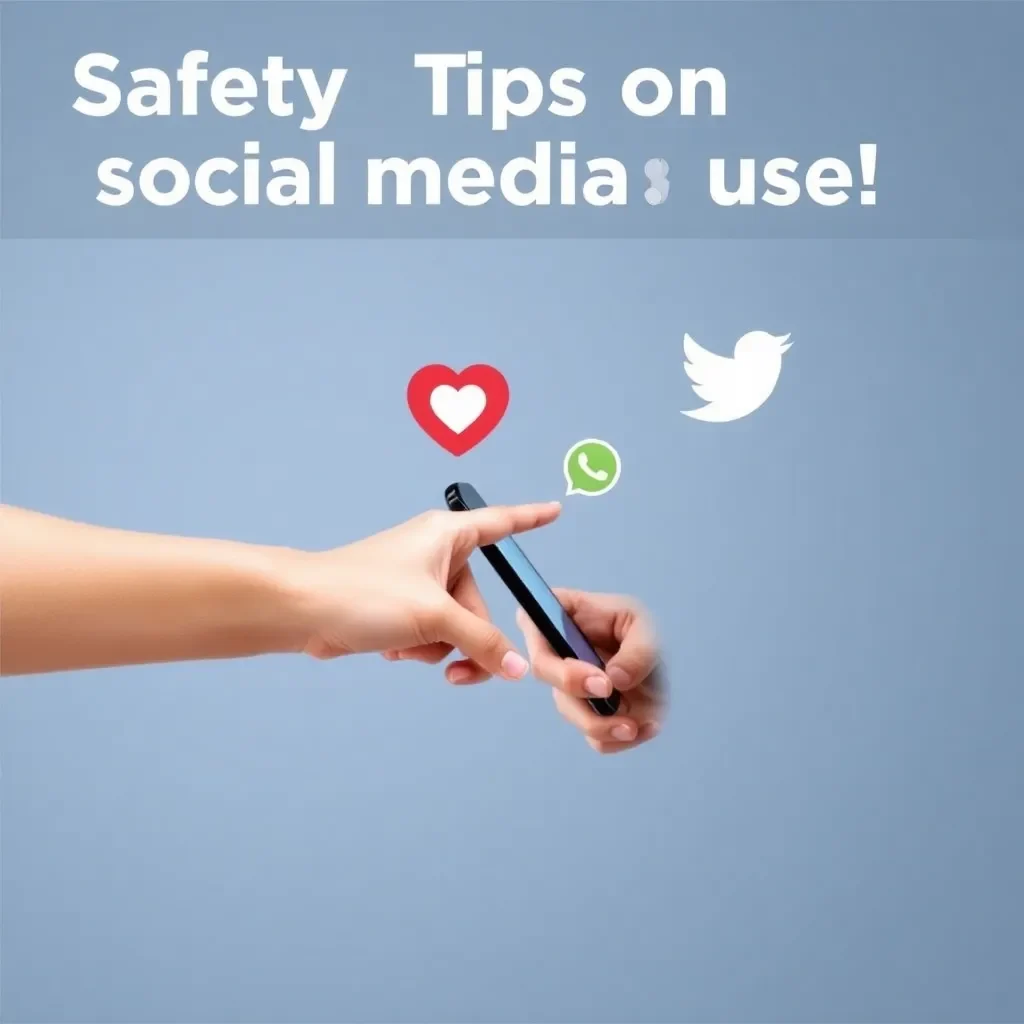 Safety tips on social media use for students.