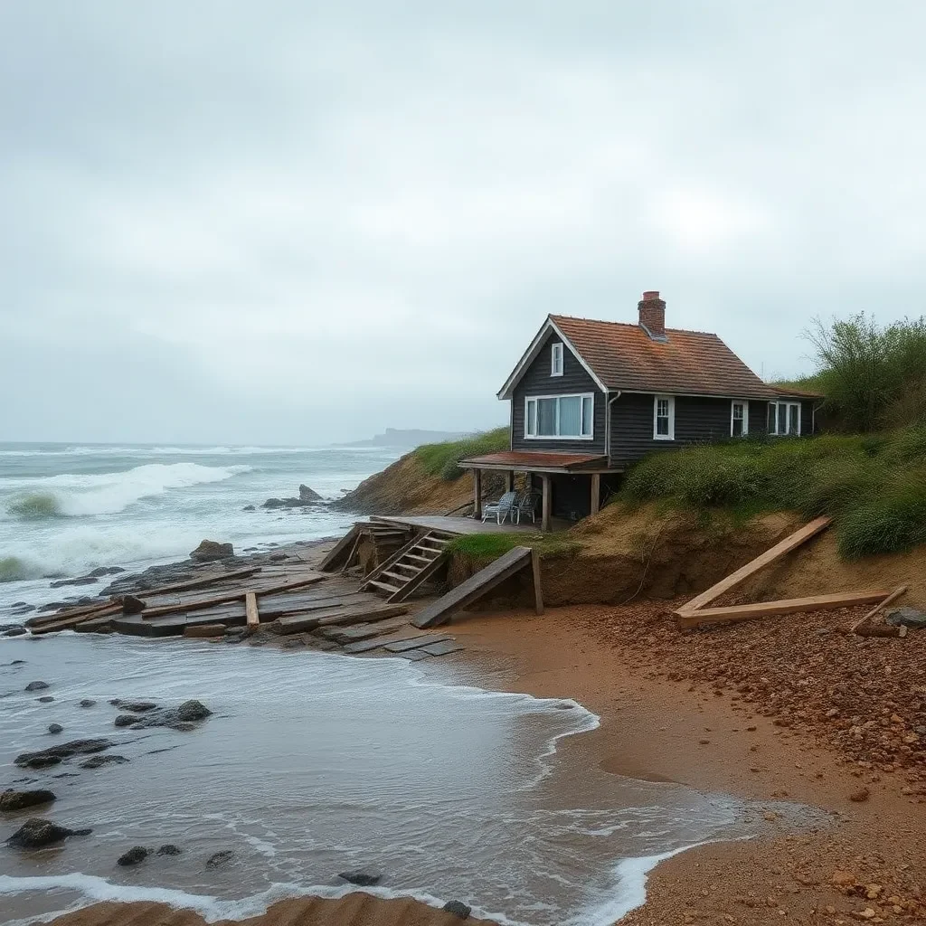 Rodanthe Home Collapses into Ocean as Coastal Storm Strikes Outer Banks