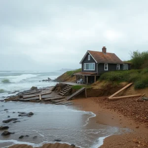 Rodanthe Home Collapses into Ocean as Coastal Storm Strikes Outer Banks