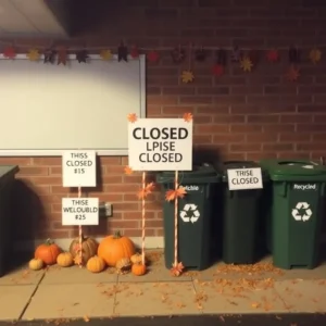 Thanksgiving Holiday Closures and Trash Collection Schedule in Dare County