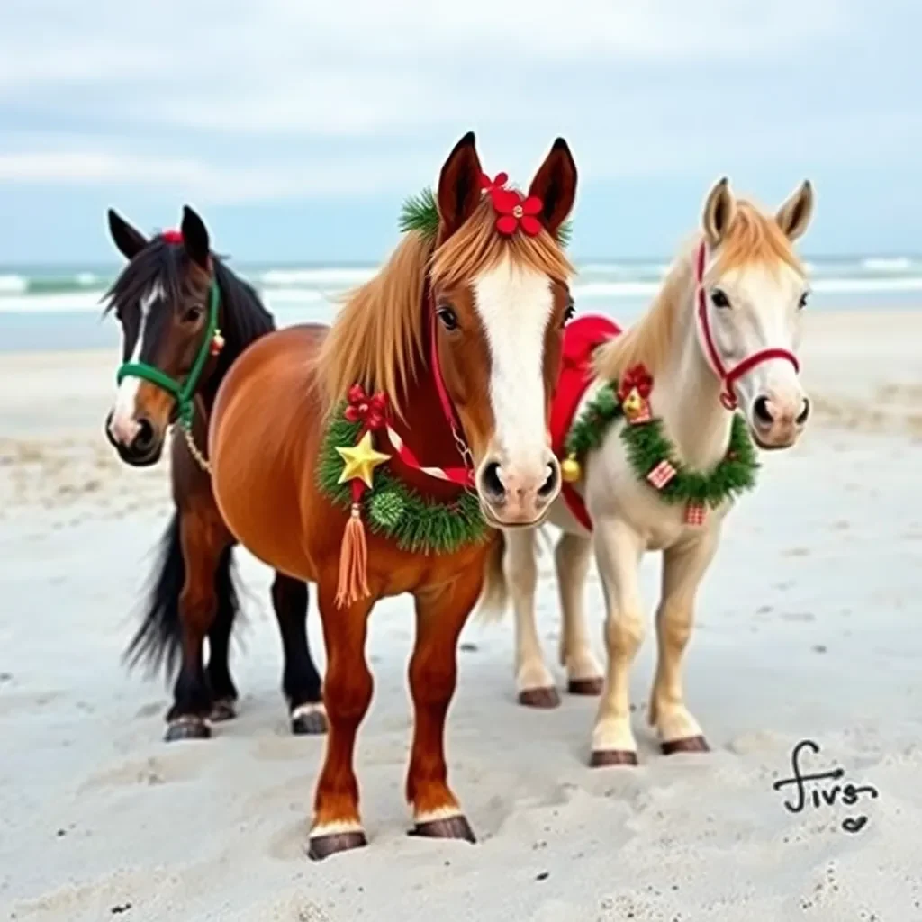 Ocracoke Island Encourages Unique Holiday Spirit with Pony Adoptions