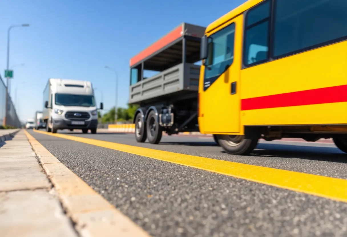 Pavement surface with Durable Thin Film Coating under vehicular traffic