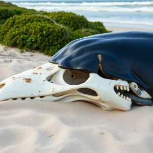 Humpback whale skull discovered on Cape Hatteras Beach