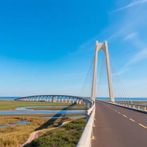 Construction of the new Rodanthe Bridge in the Outer Banks