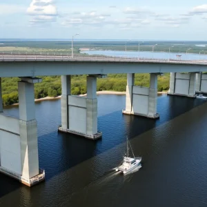 Render of the new Alligator River Bridge in North Carolina