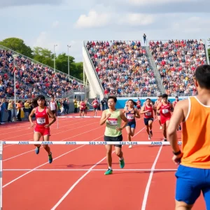 Athletes competing at the Dick Taylor Challenge Track Meet