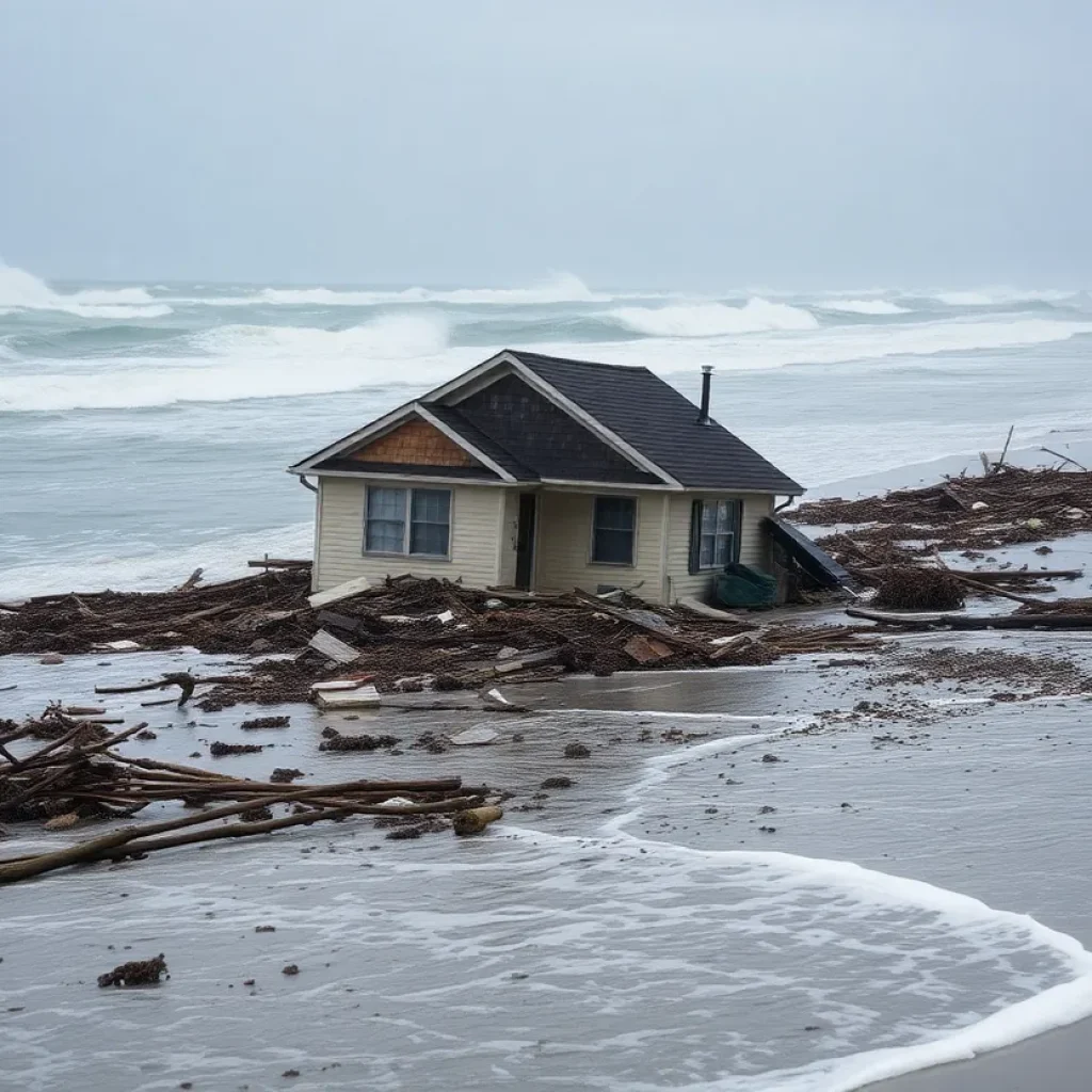 Devastation from Hurricane Ernesto in Rodanthe, N.C.