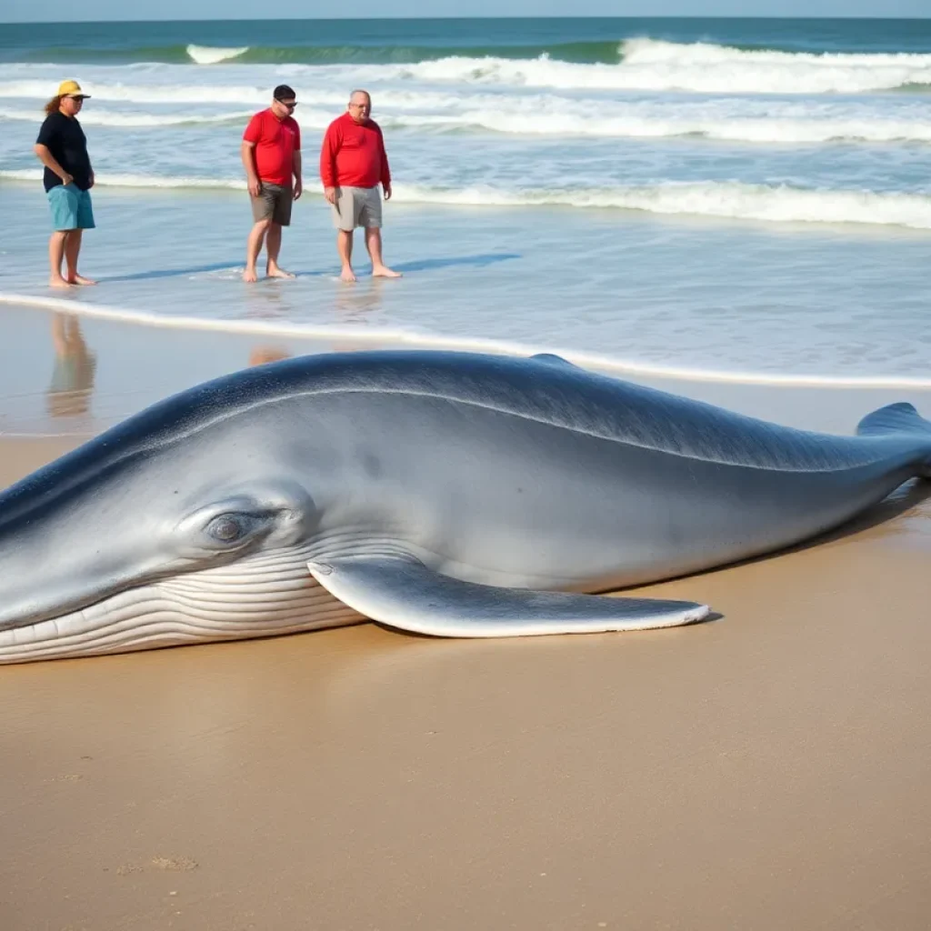 Juvenile humpback whale discovered washed ashore at Kitty Hawk beach