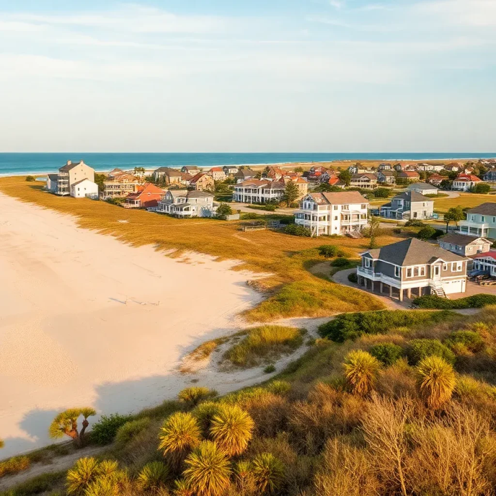 Scenic view of coastal homes in Kill Devil Hills