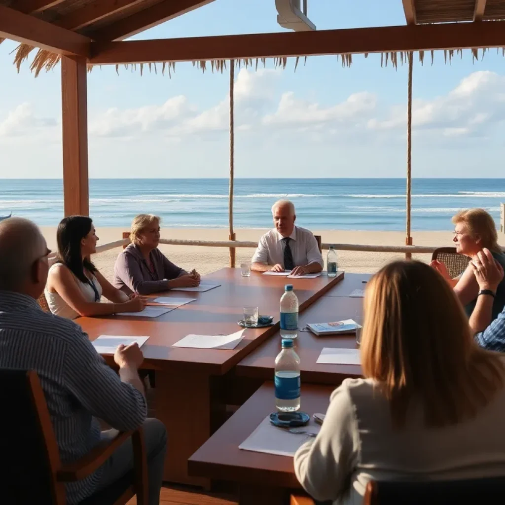 Kitty Hawk Town Council members discussing local regulations