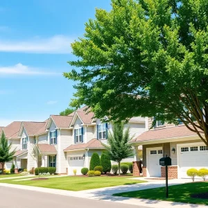 Suburban neighborhood in Marvin, North Carolina