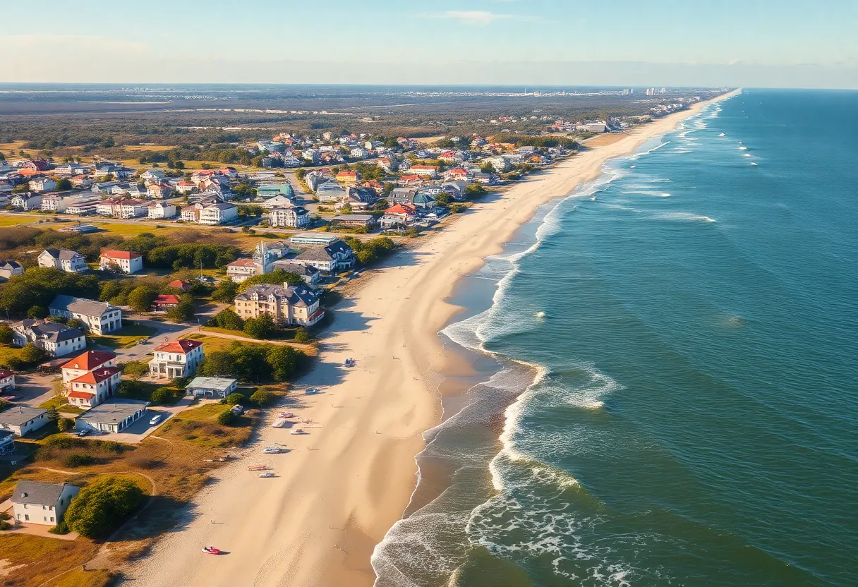 Beautiful beach scenery in North Carolina, ideal for retirement.