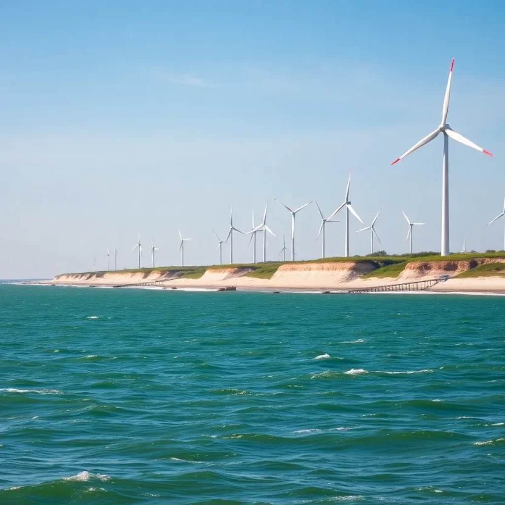 Offshore wind turbines in North Carolina's Outer Banks