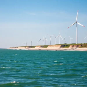 Offshore wind turbines in North Carolina's Outer Banks