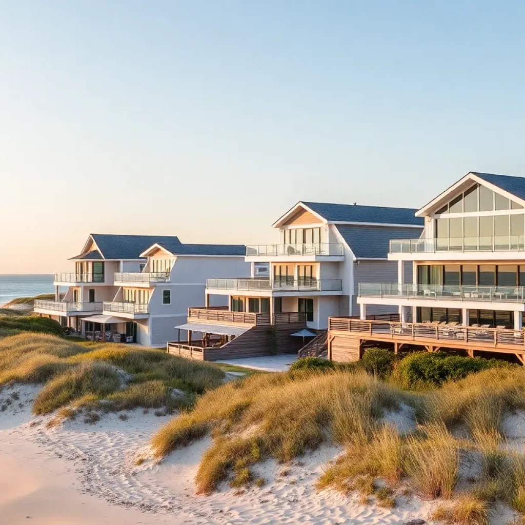 Coastal view of boutique hotels in the Outer Banks