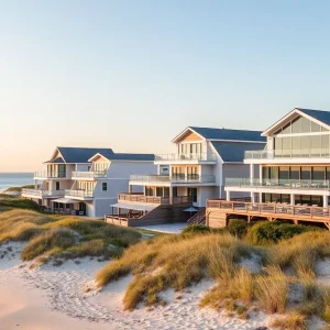 Coastal view of boutique hotels in the Outer Banks