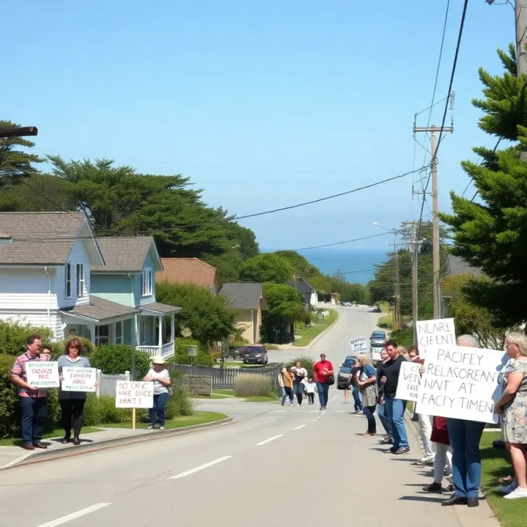 Residents of Wanchese gathered to oppose cluster home development.