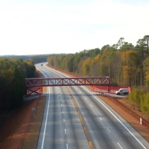 Construction of wildlife crossings on U.S. 64 in North Carolina