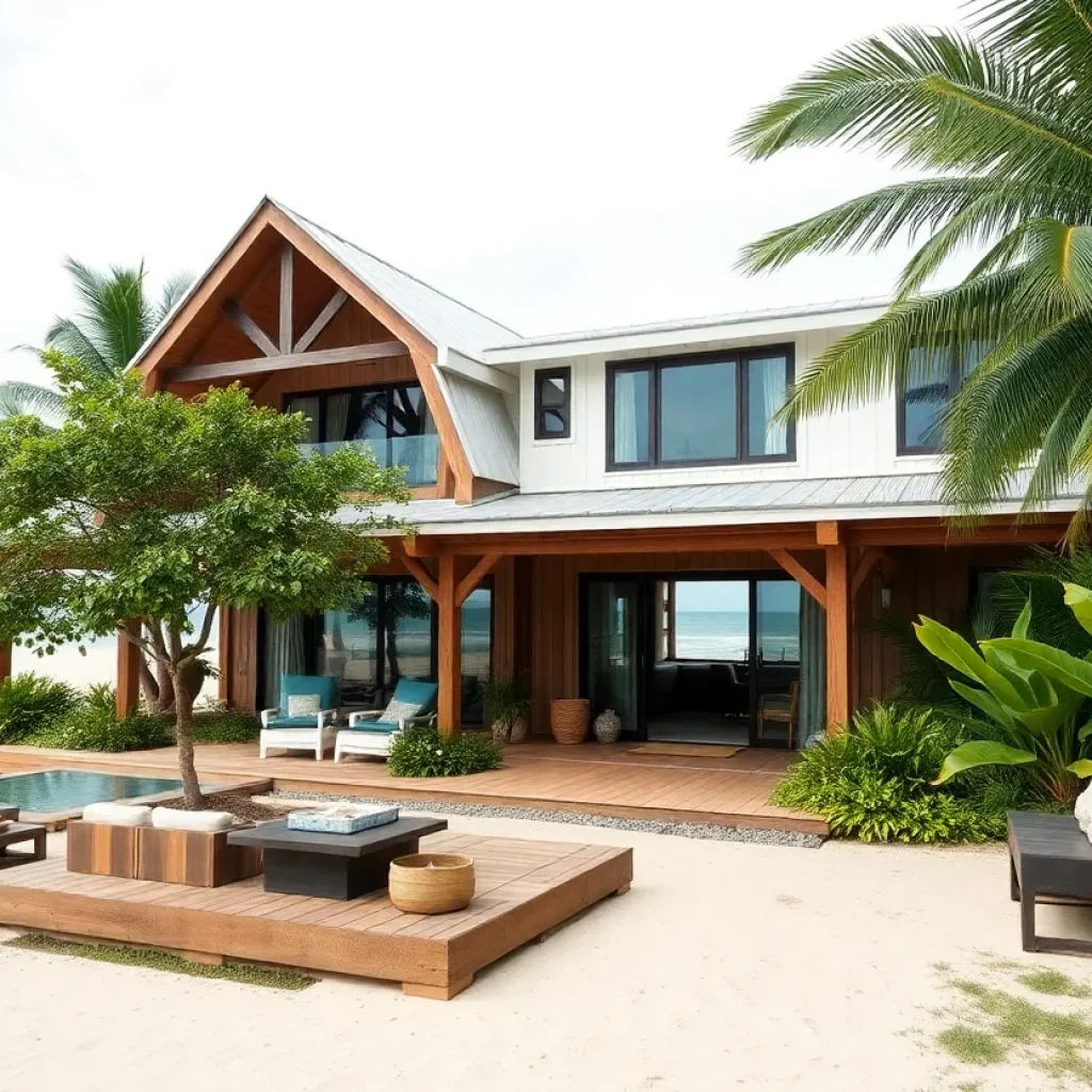 A stunning beach house transformation surrounded by nature.