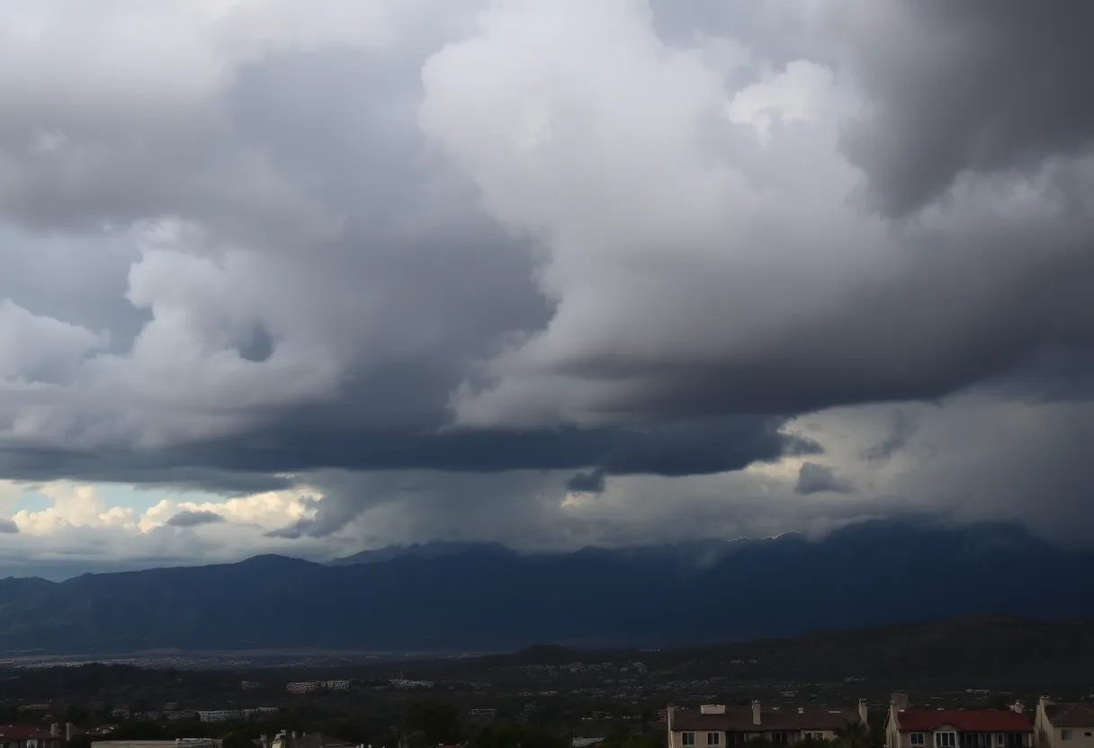 Gathering storm clouds over Southern California