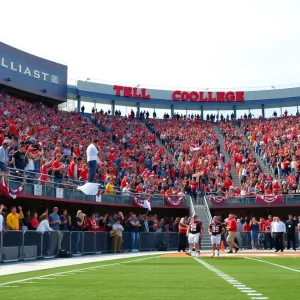 Crowd of Virginia Tech fans at a game