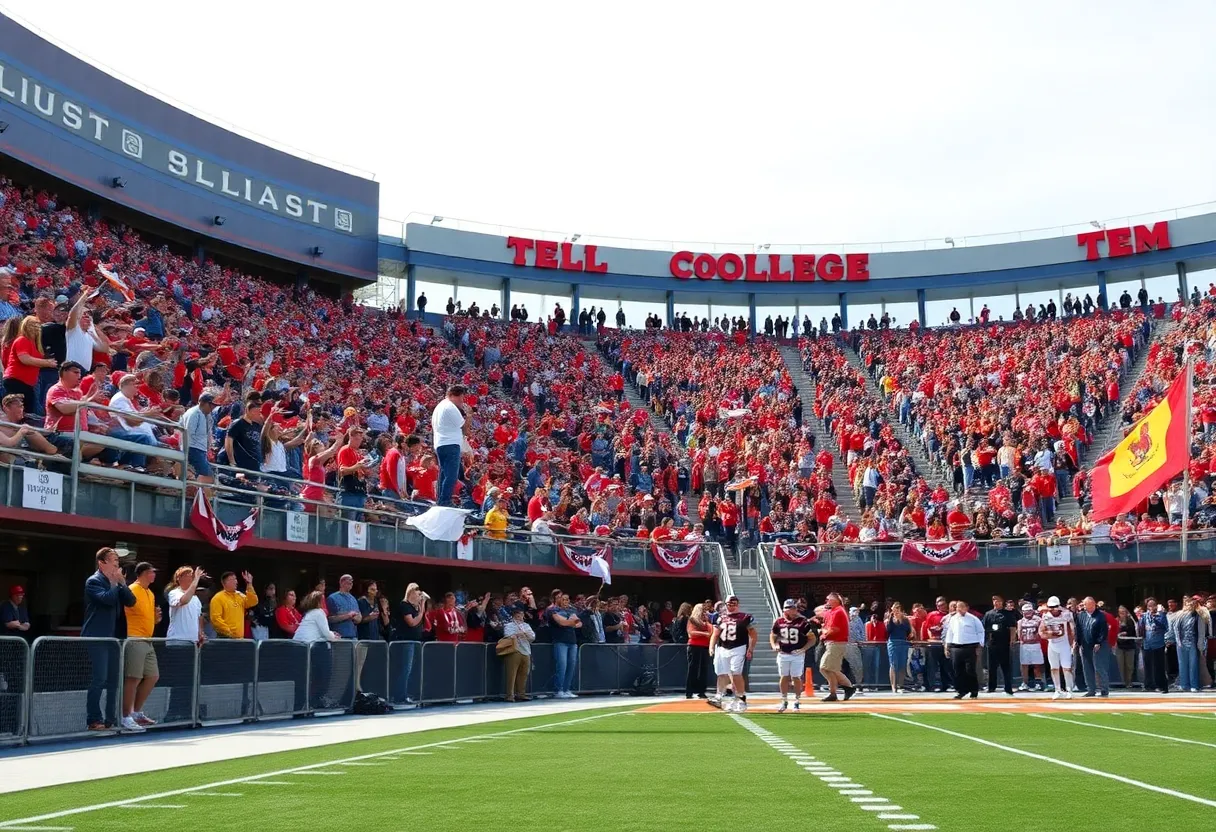 Crowd of Virginia Tech fans at a game