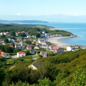 Scenic view of Wanchese with homes and greenery